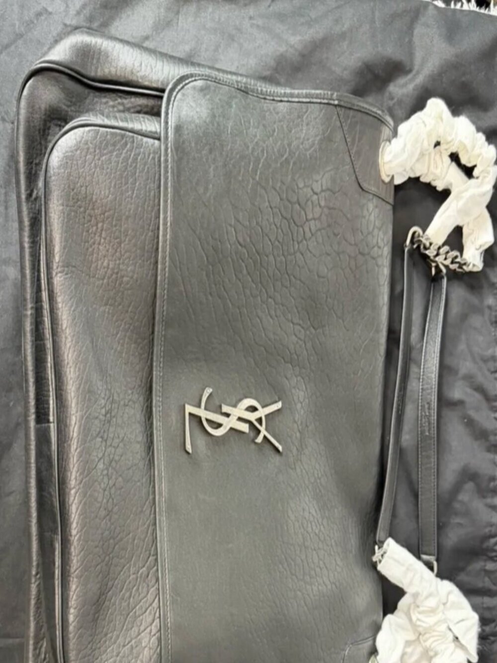 Saint Laurent Quilted Lambskin Leather XL Niki Bag Black